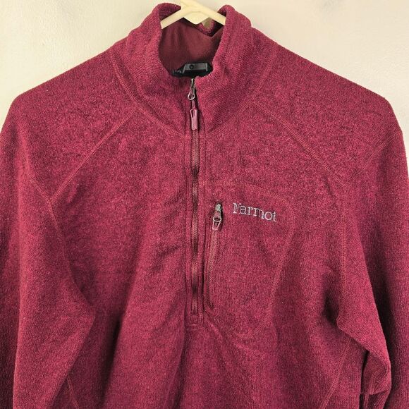 Marmot Mens Long Sleeve Mock Neck 1/4 Zip Pullover Medium - Picture 2 of 10